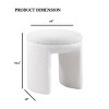 GlasFlength Accent Chairs Sofa Stool Footstool Vanity Stool Makeup Armless Chair Lazy Chair for Living Room, White, 18"*18"*19.5" - 4 of 4