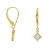 Haus of Brilliance 14K Yellow Gold Plating Diamond Dangle Earrings - 2 of 4
