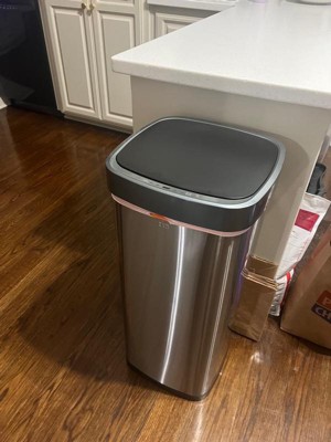 Eko Ecosmart Soft-Square Stainless Steel Motion Sensor Trash Can - 21.1 Gallon, Kitchen Trash Can