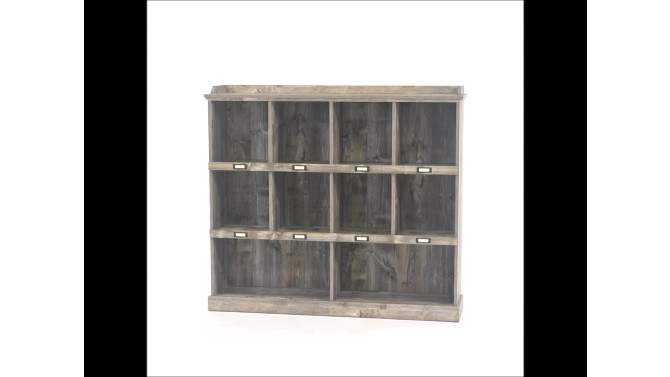 48&#34; Granite Trace Bookshelf Cubby Rustic Cedar - Sauder: Storage Organizer, Fixed Shelves, MDF Laminate Finish, 2 of 8, play video