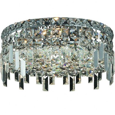 Maxime Chrome Flush Mount with Clear Royal Cut Crystal