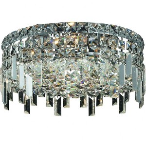 Elegant Lighting Maxime 4 light Chrome Flush Mount Clear Royal Cut Crystal - 1 of 4