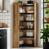 Hommoo 6-Tier 70.9" Corner Bookshelf with Open Shelves, Modern Tall Narrow Display Storage Rack for Living Room Home Office - 4 of 4