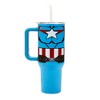 Marvel Captain America Costume & Shield Blue 40 Oz Stainless Steel Tumbler - 2 of 4