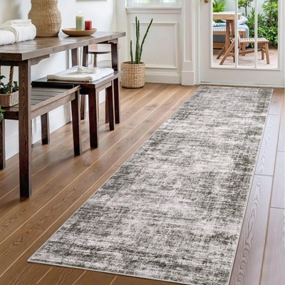 GarveeHome Runner Indoor Rug Washable, Vintage Distressed Hallway Runner, Farmhouse Low Pile Non-Slip Kitchen Entryway Carpet