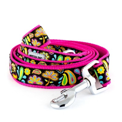 Black & Gold Paisley Designer Dog Collar and Leash Set 