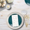 Posh Setting Beige, Teal & Gold Disposable Dinnerware Bundle - Organic (30 Settings) - 2 of 2