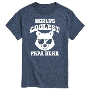 Men's - Instant Message - Worlds Coolest Papa Bear Short Sleeve Graphic T-Shirt - 1 of 4