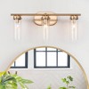 LNC Ellan 21.5-in 3-Lights Gold and Clear Glass Modern/Contemporary Vanity Lightss - 2 of 4