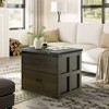 WOWLIVE Farmhourse Wood Square Coffee Table, Lift Top Coffee Table with 4-in-1 Storage, CT008 - 2 of 4