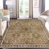 Soft Living Room Rugs 9x12 Extra Large Area Rug Vintage Boho Machine Washable Rug Floral Distressed Stain Resistant Floor Cover Non Slip Thin Carpet - 4 of 4