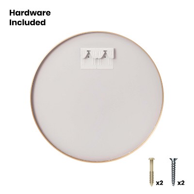 20" Round Gold Aluminum Framed Accent Mirror