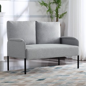 CAVINAS 45.7" Loveseat Couch - Metal Frame Sofa with Comfortable Upholstered Seating, Compact Practical Furniture for Living Room, Bedroom - 1 of 4