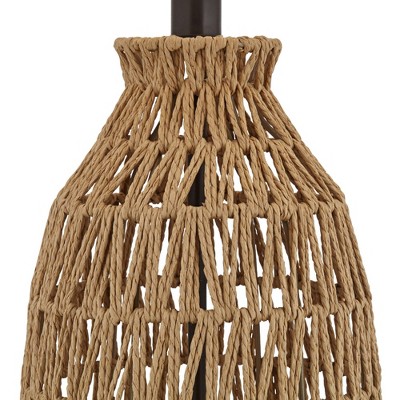 San Carlos 29" Coastal Modern Table Lamp with Bronze Accents and Oatmeal Shade