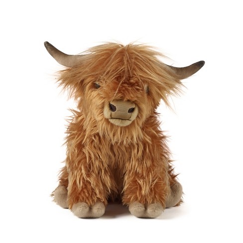 28cm Soft Stuffing, Stuffed Cattle Design, Farm Animals, Size: 9.8, Highland Cattle - 28cm