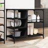 vidaXL Kitchen Trolley Black 39.4 in.x17.7 in.x35.2 in. Engineered Wood - 3 of 4