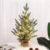 COZONY 2 Ft Pre-Lit Tabletop Christmas Tree with 50 LED Lights, 24 Inch Artificial Mini Xmas Tree for Dining Room Office Desk Decor - 2 of 4