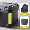 Black Aluminum Motorcycle Top Case – Lockable Waterproof Storage Box for Helmets & Gear (1-Piece, Anti-Theft, w/Baseplate) - 2 of 4