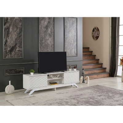 NicBex TV Stand for 67 Inch TV,TV Entertanment Center with 2 Sliding Door Cabinet and 2 Shelves,Modern TV Console Table for Living Room