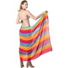 LA LEELA Women's Beach Wrap Bikini Swimwear Cover up Skirt Bathing suit Summer Wraps Sarong Swimsuits for Women One Size Blue, Tie Dye Design - 2 of 4