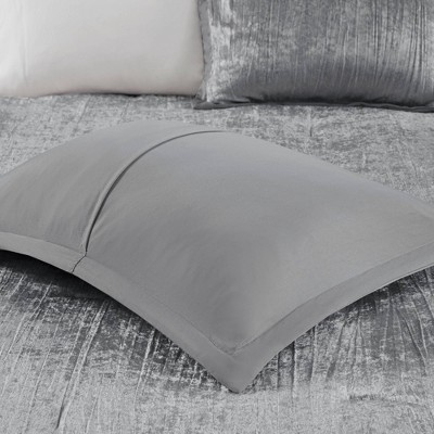 King Silver Velvet Down Alternative Bedspread Set