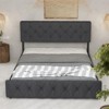 Queen Size Bed Frame, Platform Bed Frame with USB Ports, Soft Adjustable Headboard, Metal Bed Mattress Foundation with Storage - 3 of 4
