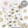 Big Dot of Happiness We Still Do - 50th Wedding Anniversary - Anniversary Party Candy Favor Sticker Kit - 304 Pieces - image 2 of 4