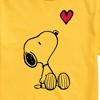 Men's - Peanuts - Snoopy with Red Heart Short Sleeve Graphic T-Shirt - 2 of 4