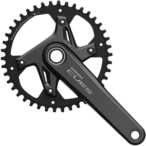 Shimano CUES FC-U6030-1 Crankset - 165mm, 9/10/11-Speed, 40t, Asymmetric 110 BCD, Black - 1 of 1