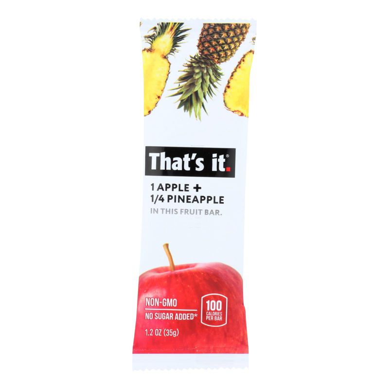 That's It Apple and Pineapple Fruit Bar - 12 bars, 1.2 oz, 2 of 5