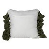 Green Velvet Stripe 18X18 Hand Woven Filled Pillow - Foreside Home & Garden - 4 of 4