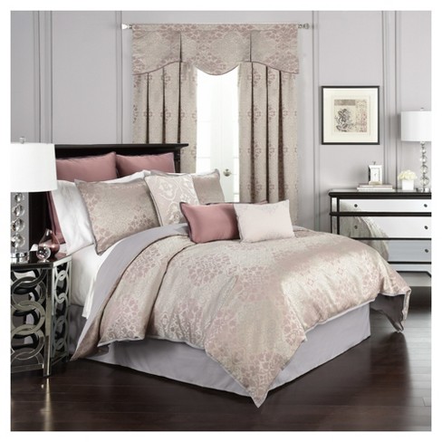 Purple Gray Floral La Salle Comforter Set 4pc Beautyrest Target