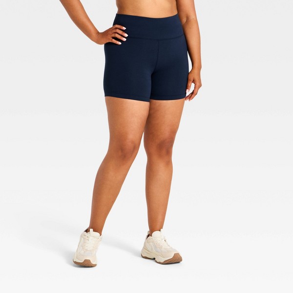 Shorts de Ciclismo de Algodón de Tiro Alto para Mujer 5" - All In Motion™ 4