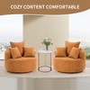 Crochet Yarn Full Sponge Swivel Compression Chair with Pillow, Ergonomic Single-Seat Accent Chair for Home Living or Furniture - 4 of 4