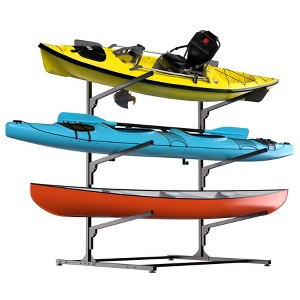 Garvee Kayak Storage Rack, Heavy Duty Kayak Racks with Adjustable Shelves, Metal Kayak Stand for Ships, Canoe, Surfboard & Paddleboard, Garage, Beach - 1 of 4