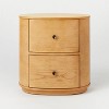 2 Drawer Nightstand Brown Natural Wood - Threshold™ designed with Studio McGee - 3 of 4