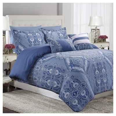 5pc King Atlantis 300tc Cotton Sateen Printed Oversize Duvet Set ...