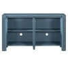 Hostack 4-Door Farmhouse Sideboard Buffet Cabinet with Adjustable Shelves for Dining Room and Kitchen Storage, Navy Blue - 3 of 4