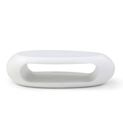 NicBex Modern 39.3" Oval Coffee Table with Fiberglass Frame for Living Room and Office
