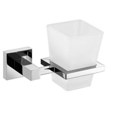 KubeBath Aqua Piazza by KubeBath Frosted Glass Tumbler Holder