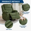 360° Swivel Recliner Chair for Adult, Linen Rocker Chair with 3 Positions/2 Side Pockets/Cup Holders, Manual Nursery Glider Rocking Chair - 4 of 4