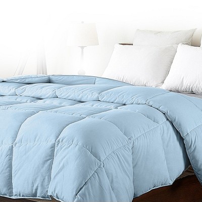 Twin Light Blue Down Alternative Microfiber Comforter