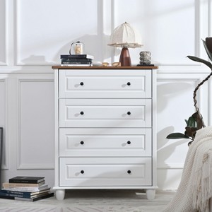 PAGED White Dresser for Bedroom, Drawer Dresser with Wide Drawer and Metal Handles for Living Room, Hallway - 1 of 4