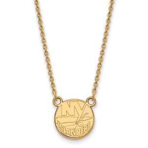 Black Bow Jewelry 10k Yellow Gold New York Islanders NHL Necklace 18 Inch - 1 of 4