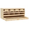 vidaXL Chicken Laying Nest 4 Compartments 41.7"x15.7"x17.7" Solid Pine Wood - 4 of 4