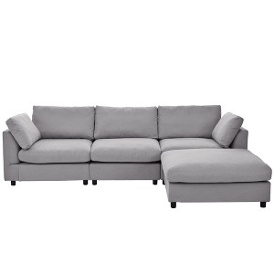 NicBex Modern 113" Sectional Sofa Modular L Shape Sofa Couch with Removable Ottoman for Living Room Apartment - 1 of 4