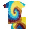 Leveret Kids Two Piece Cotton Tie Dye Short Pajamas - image 2 of 4