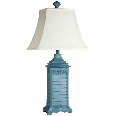 Table Lamp Blue - Stylecraft: Vintage Hardback Shade, Crystal Accents ...