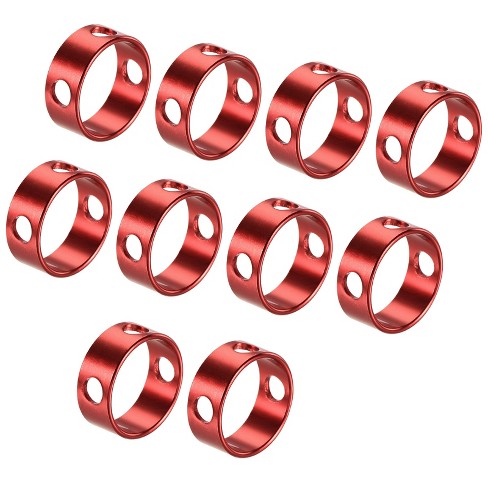 Unique Bargains Ring Rope Tensioner Aluminum Tent Ropes Adjuster for  Outdoor Camping Canopy Travel Red 20 Pcs