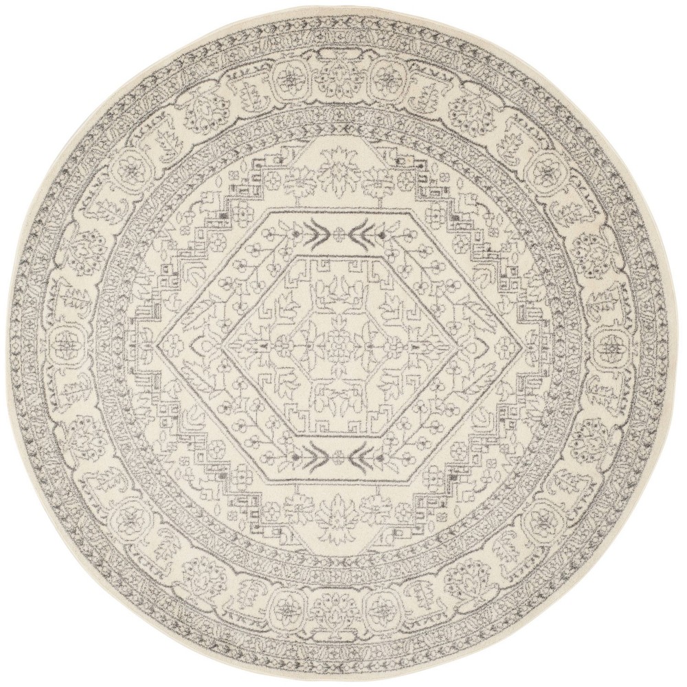 10' Round Aldwin Area Rug Ivory/Silver - Safavieh